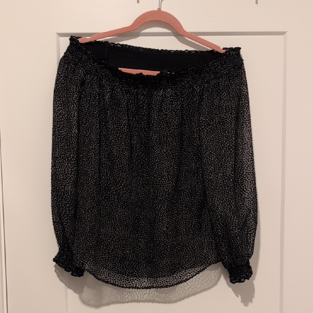 White House Black Market Black and White Skirt